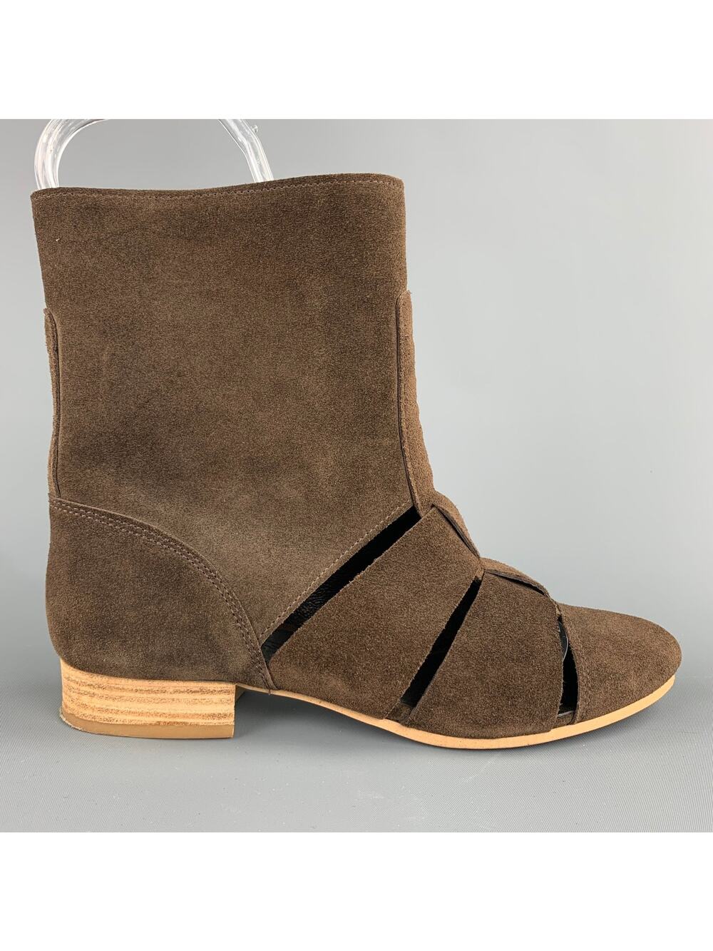 MADRAS Size 7 Brown Cut Out Suede Desert Ankle Boots